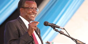 Chief Justice David Maraga speaks at Maranda High School during celebrations to mark 100 years on Friday, February 14, 2020