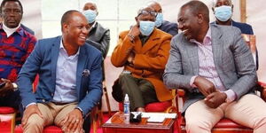 Former Nairobi Deputy Governor Jonathan Mueke together with Deputy President William Ruto at a past event.