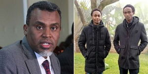 DPP Noordin Haji (left) and the slain Ndwiga brothers from Kianjokoma, Embu County.