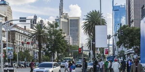 An undated photo of a part of the Nairobi Central Business District.