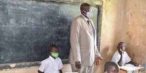 Education CS George Magoha visits Malava primary school in Kakamega North on October 23, 2020.