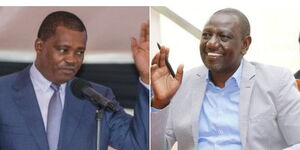 National Assembly Speaker Justin Muturi (left) and Deputy President William Ruto