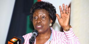 An undated image of Kitui Governor Charity Ngilu speaking during a past event. 