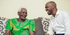 CNN International Correspondent Larry Madowo and his grandmother Francesca Madowo