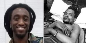 US activist Dedan Waciuri (left) and the late Kenyan freedom hero Dedan Kimathi Waciuri.