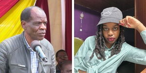 Undated image of former Elgon Member of Parliament, John Serut (left) and Image of Michelle Serut shared on October 13, 2021.