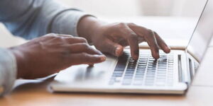 Typing hands