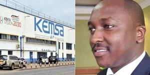 KEMSA building (left) and the late Sergeant Kipyegon Kenei.