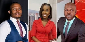 Left to right: NTV Editor Ben Kitili, BBC News anchor Grace Kuria and CNN Anchor Larry Madowo