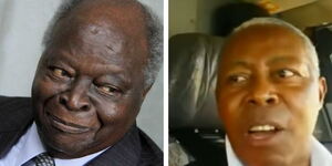Former President Mwai Kibaki and His Pilot James Gitahi