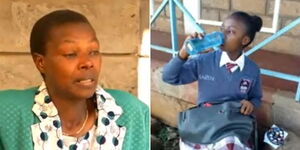 A side by side photo of Lucy Mburu and her late daughter Caroline Wangu (R)