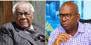 Former Attorney General Charles Njonjo and the late businessman Bob Collymore