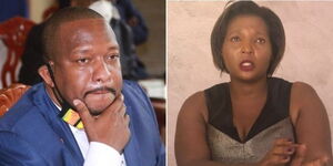 A side by side photo of Former Nairobi Governor Mike Sonko and Merry Nkatha