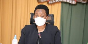 Deputy Chief Justice Philomena Mwilu at the SCOK on  Tuesday, November 9, 2021.