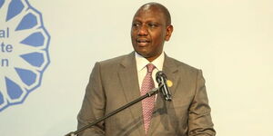 President William Ruto addresses the launch of African Carbon Markets Initiative (ACMI) in El-Sheikh, Egypt on November 8, 2022. 