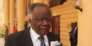 A file image of renowned city lawyer Dr. John Khaminwa outside a court of law.