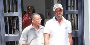 ODM Mombasa County Chairman and nominated MCA Mohamed Hatimy and Mombasa Governor Ali Hassan Joho.