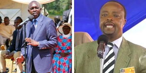 An undated image of MP Oscar Sudi paired with a picture of Former Assistant Minister Stephen Tarus who was speaking at a church service.