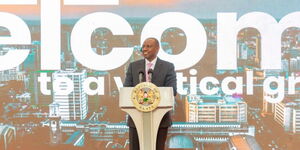 Prwesident William Ruto addresses the Association of Pension Trustees and Administrators of Kenya (APTAK) Stakeholders Engagement  in Nairobi on November 11, 2022. 