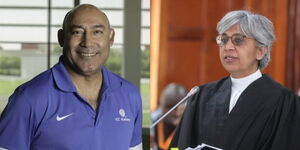 A collage of former Pakistani Cricket star Mudassar Nazar and Senior Counsel Zehrabanu Janmohamed.
