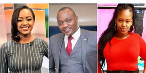 Left to right: Citizen TV's Mukami Wambora, former NTV anchor Ken Mijungu and Kiss FM presenter Kamene Goro