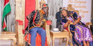 ODM Leader Raila Odinga and Ida Odinga During the Awarding Ceremony Held in Nairobi Friday October 15