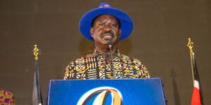 An Image of the Azimio Party Leader Raila Odinga.