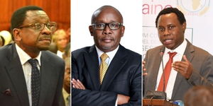 Left to right: Siaya Senator James Orengo. former AG Githu Muigai and Constitutional lawyer Waikwa Wanyoike.