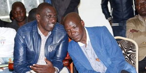 President William Ruto (left) and Kakamega Senator Boni Khalwale (right) during a past event.