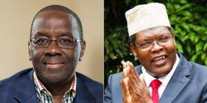 Former Chief Justice Willy Mutunga (left) and Lawyer Miguna Miguna(right)