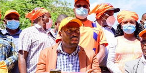 An undated image of ODM secretary general Edwin Sifuna and other members. 