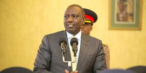 President William Ruto addresses a meeting with Regional Police Commanders at State House, Nairobi on November 16, 2022. 