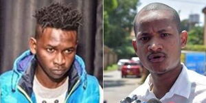 A collage photo of Felix Ondari alias DJ Evolve and Embakasi East MP Babu Owino