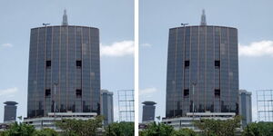 A collage of the Parliament Towers in Nairobi. 