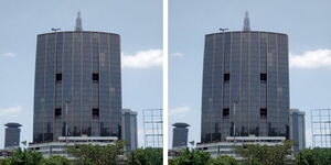 A collage of the Parliament Towers in Nairobi. 
