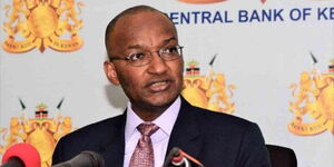 Undated Photo of CBK Governor Patrick Njoroge Addressing the Press
