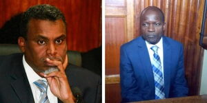 Director of Public Prosecution Noordin Haji and Governor Okoth Obado in court