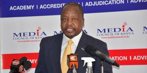 Undated image of Health Cabinet Secretary Mutahi Kagwe at a past event.