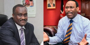 A collage of KECOBO CEO Edward Sigei and MCSK CEO Dr Ezekiel Mutua. 