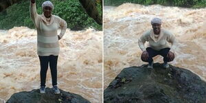 Jemima Oresha, 39, who was taking photos at Thompson Falls before she slipped and fell on Monday, July 28