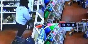 CCTV captures woman stealing from a supermarket in Kirinyaga