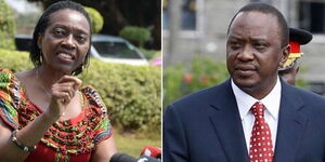 A file image of NARC Kenya leader Martha Karua and President Uhuru Kenyatta