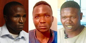 Left to right: Serial killers Philip Onyancha, Dennis Milimo Wanjala and Geoffrey Matheri