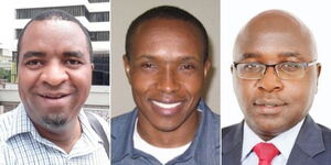 Left to right: Martin Mbaya of Strathmore, Kirimania Muriithi of MITRE and Humphrey Wattanga of AFCORP