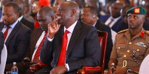 An image of President William Ruto during the launch of Mavoko Affordable Housing project on December 7, 2022.