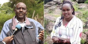 The late Police Corporal Caroline Kangogo (right) and her father Barnabas Kibor.