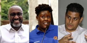 Left to right: Rober Kirubi of DHL, Winnie Odinga and Darshan Chandaria