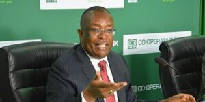 Undated image of Co-operative Bank Group Managing Director Dr. Gideon Muriuki at a past event