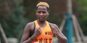 Image of Lily Murgor taking part in the Nantong Half Marathon in China on April 7, 2019