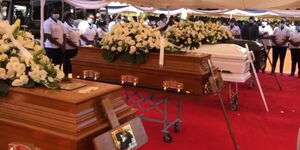 Emotional send-off of Kiambu family who were murdered on January 5, 2021.